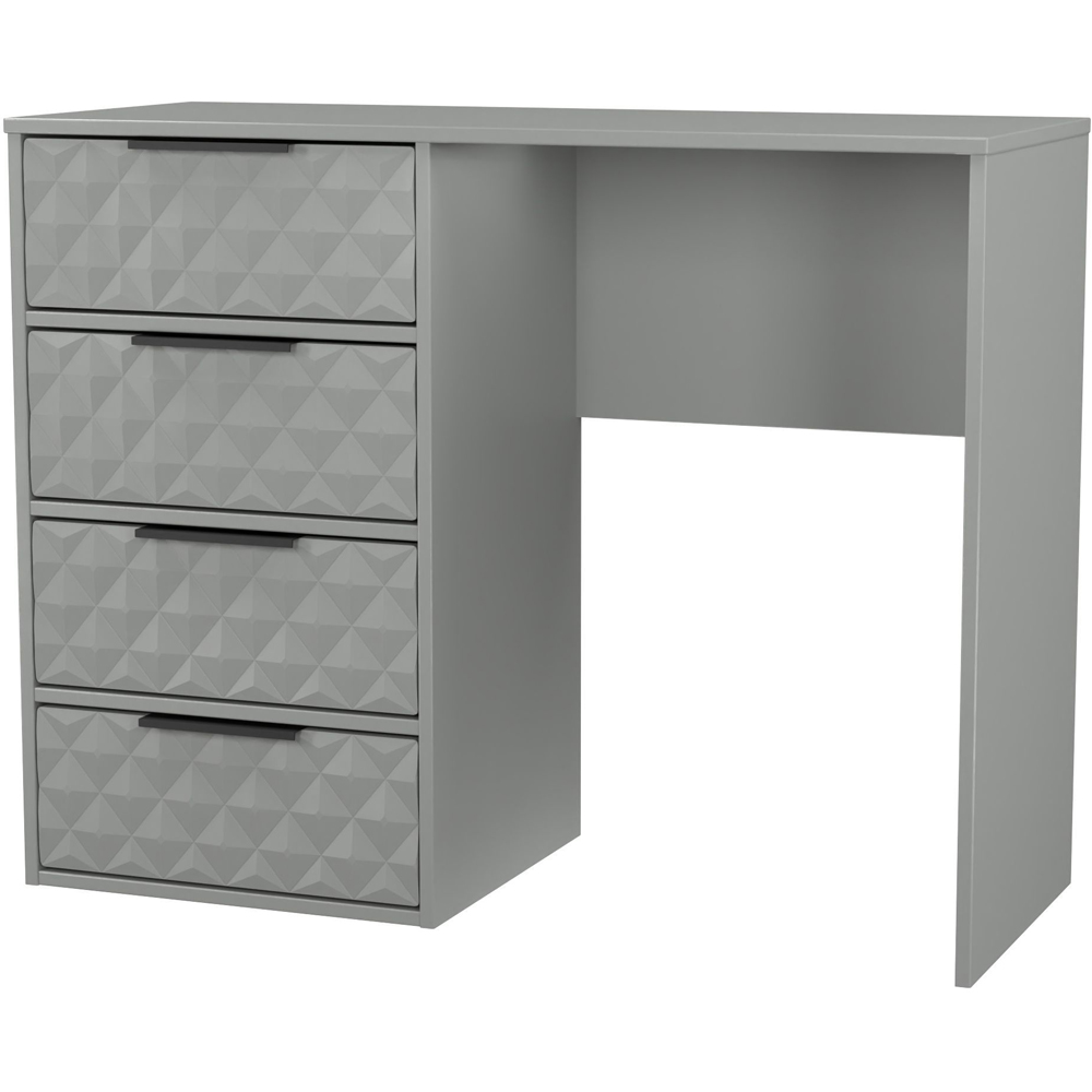 Crowndale Harlequin 4 Drawer Dusk Grey Vanity Dressing Table Ready Assembled Image 2