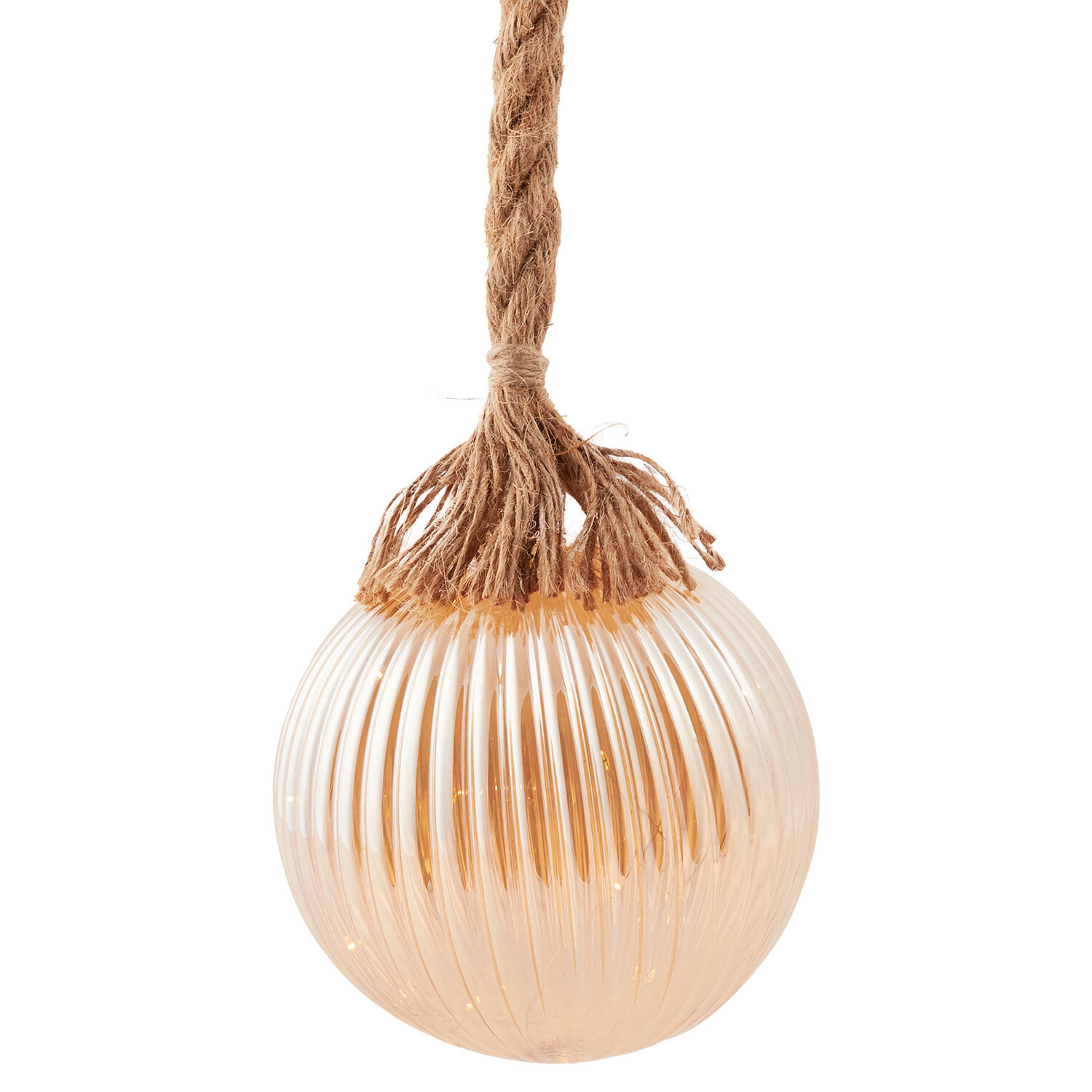 LED Amber Bauble on Rope - Amber Image 1