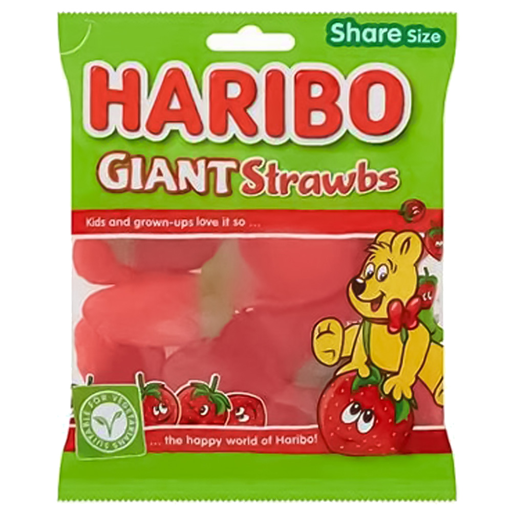 Haribo Giant Strawbs 140g Image