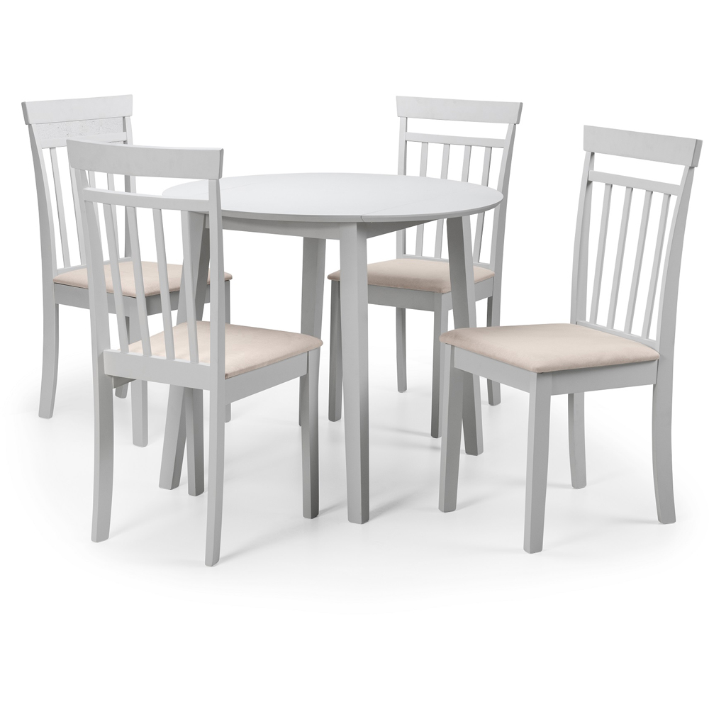 Julian Bowen Coast Set of 2 Grey Dining Chair Image 4