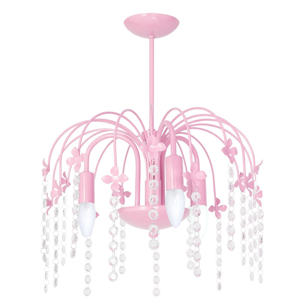 Milagro Laura Baby Pink Chandelier 230V Image 1