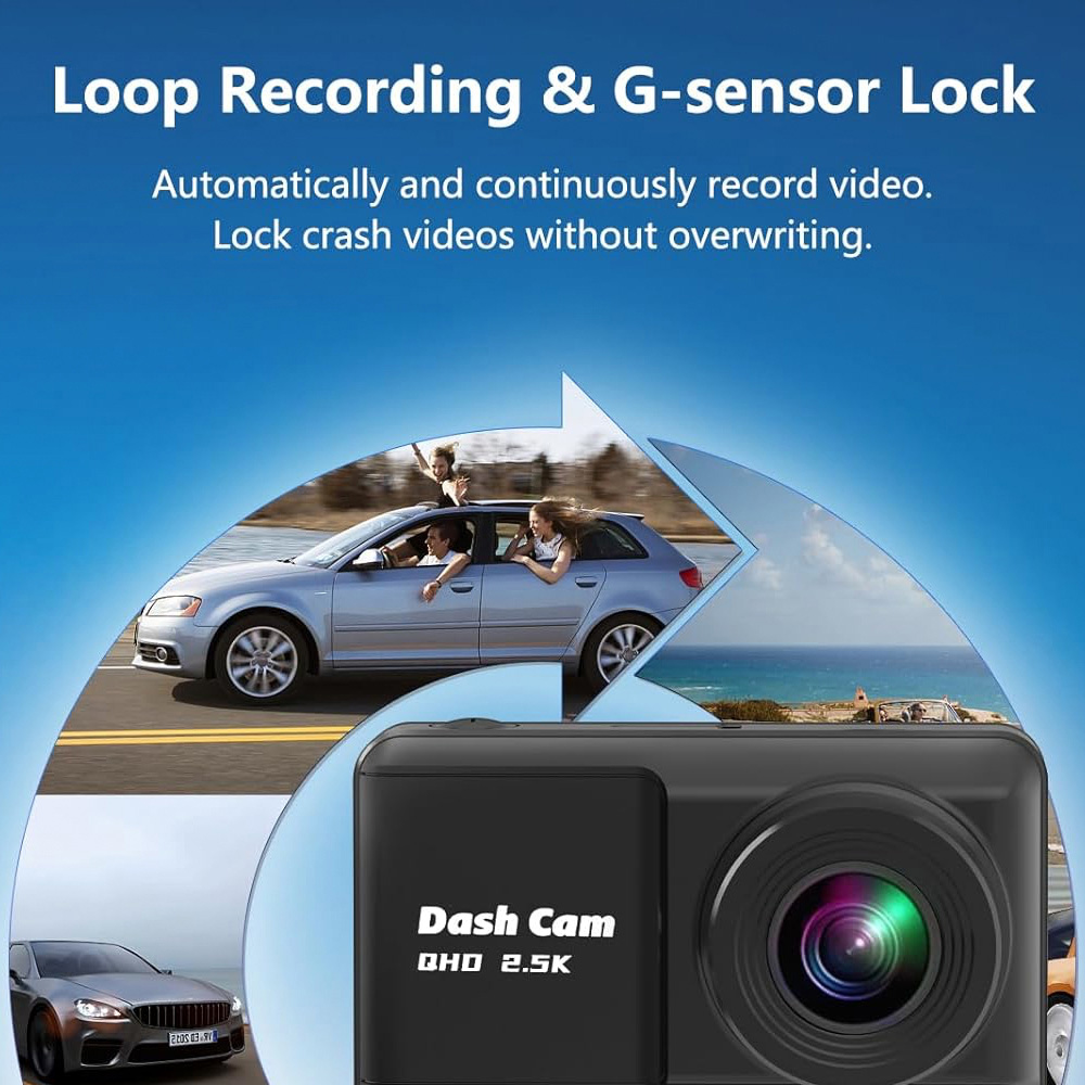 Orskey Q5 Black Dash Camera with Rear Camera Image 7