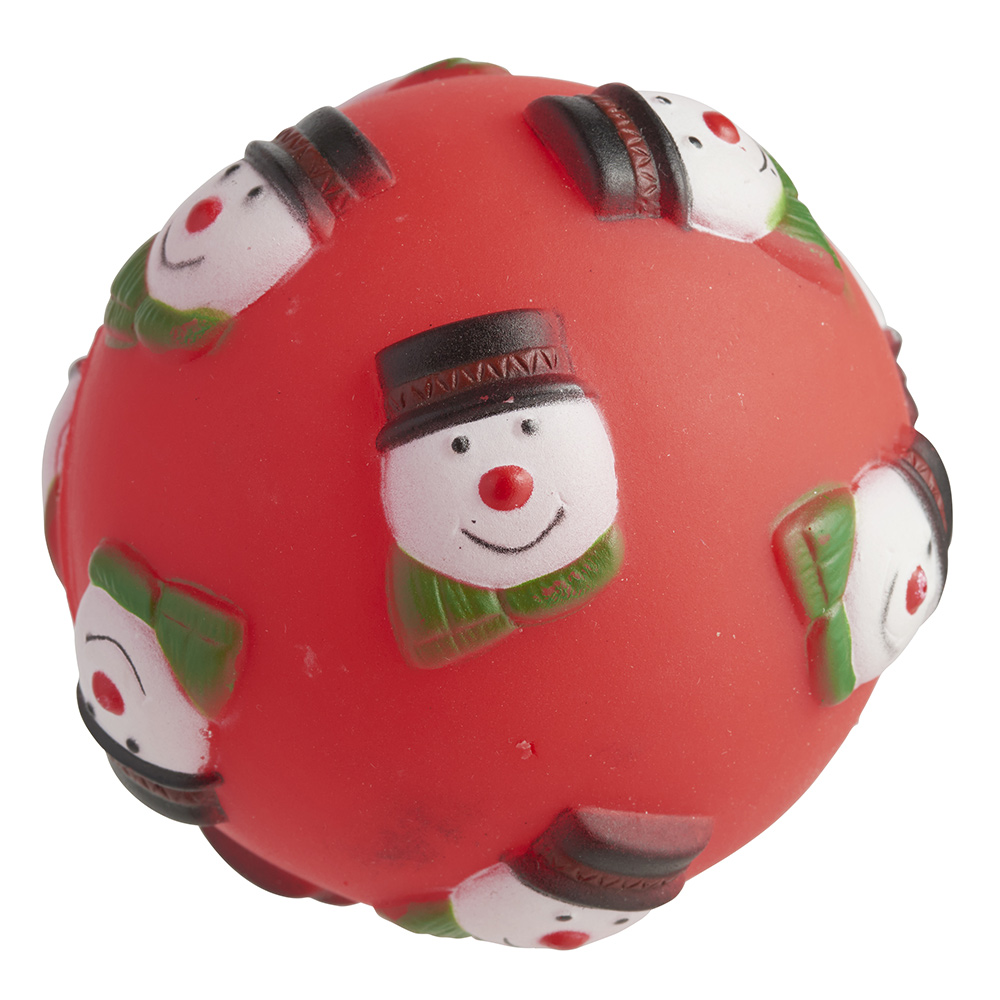Single Wilko Christmas Ball Mix Dog Toy in Assorted styles Image 4