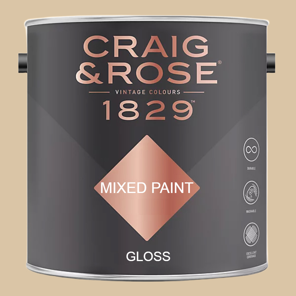 Craig & Rose 1829 Vintage Walls Wood and Metal Deep Sung Cream Gloss Mixed Paint 2.5L Image 2