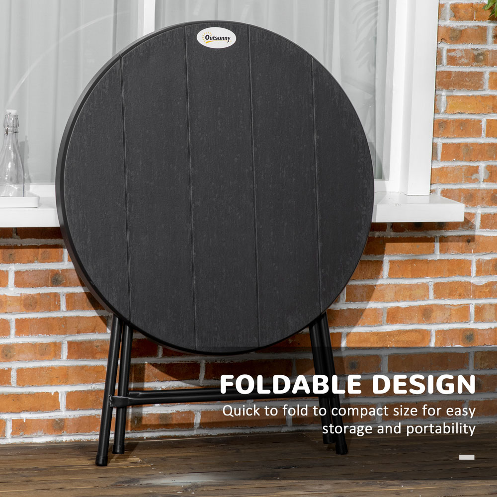 Outsunny Foldable Round Garden Table Image 5
