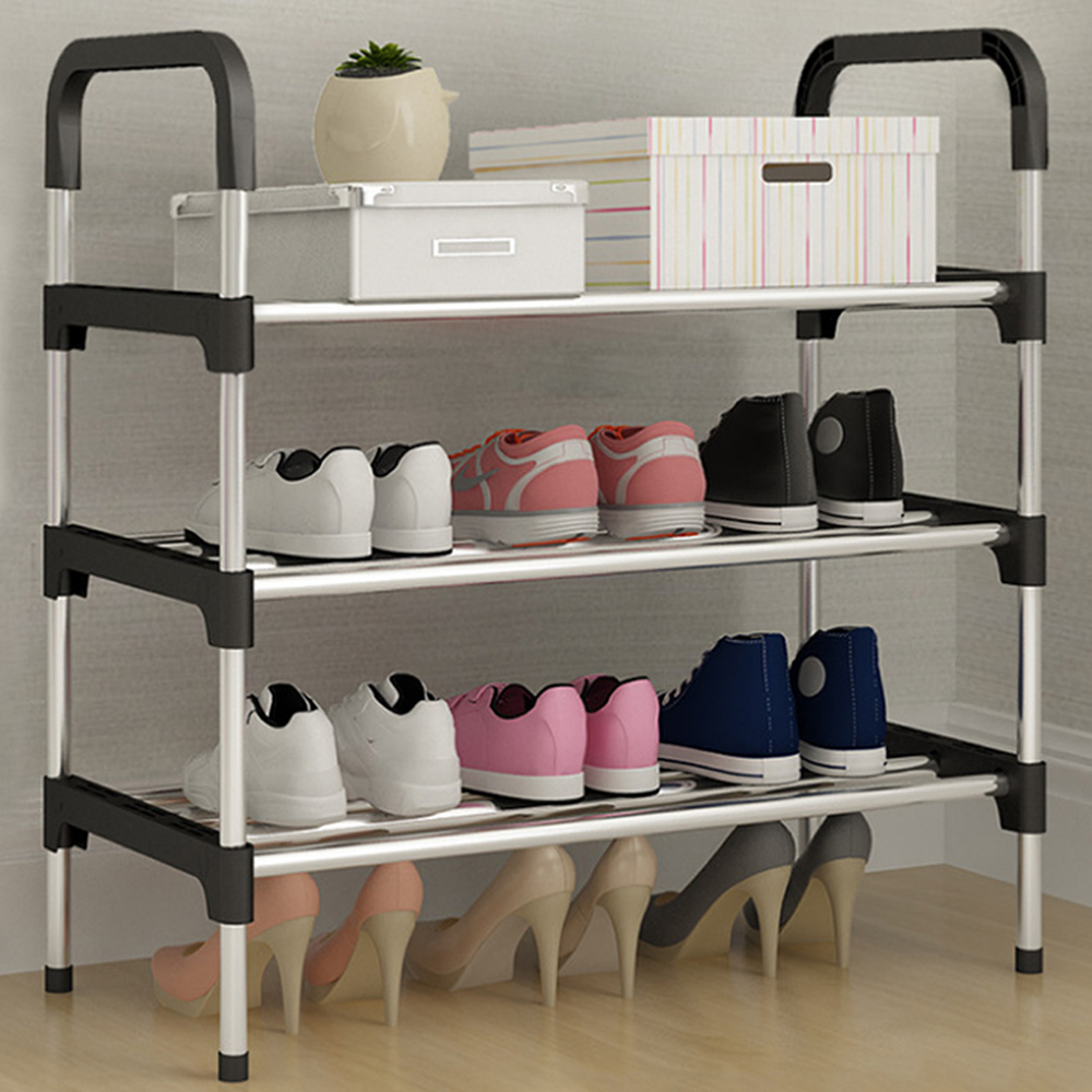 Living And Home WH0730 Black Metal Multi-Tier Shoe Rack Image 7