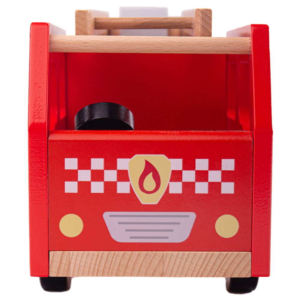 Bigjigs Toys Wooden City Fire Engine Toy Image 3