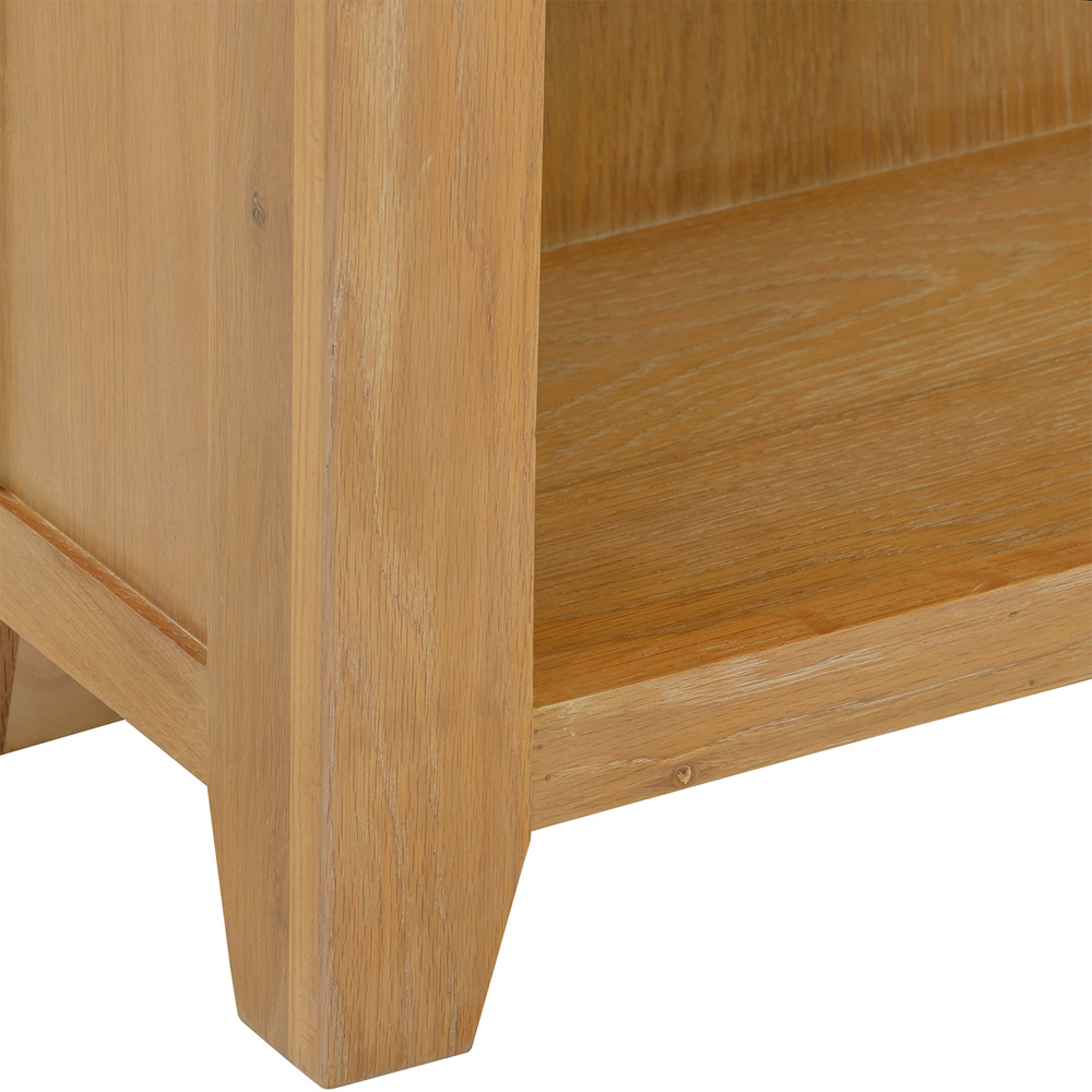 Seconique Windsor 2 Shelf Natural Oak Low Bookcase Image 6