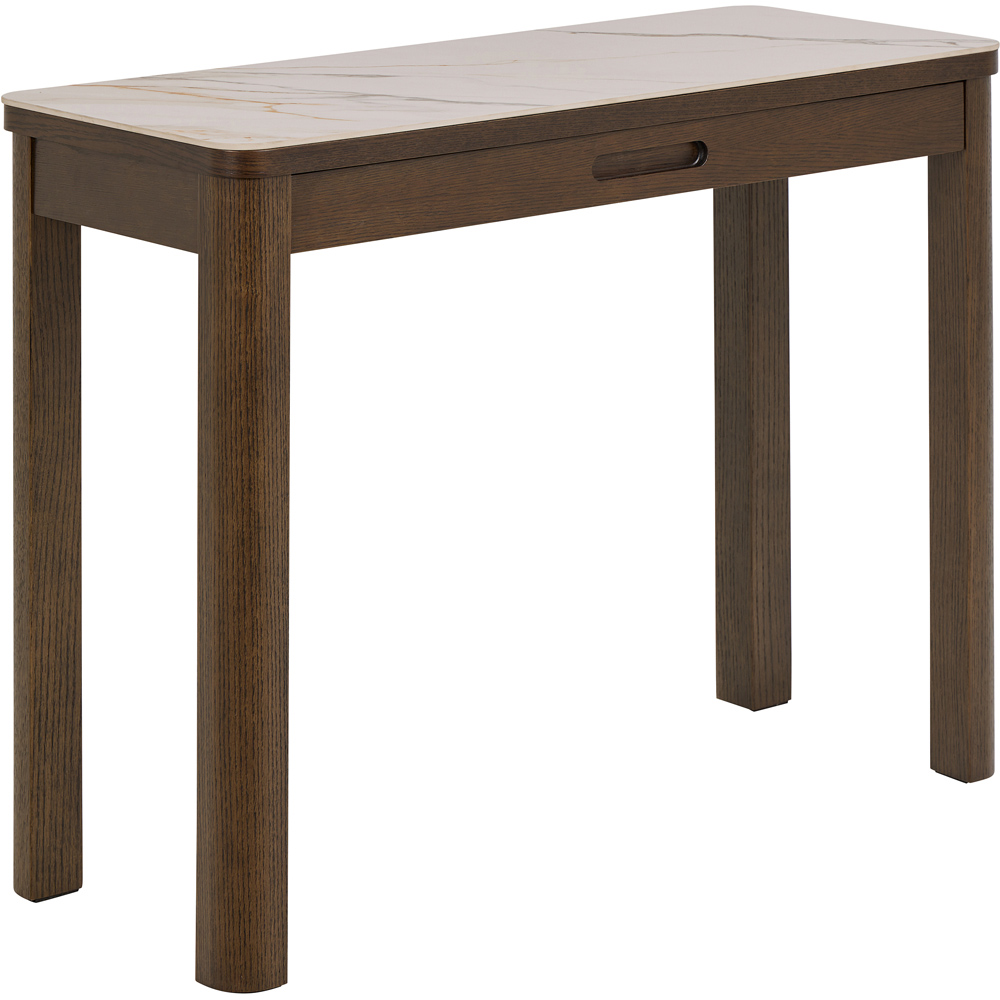 Florence Southampton Single Drawer Cream Ceramic Console Table Image 2