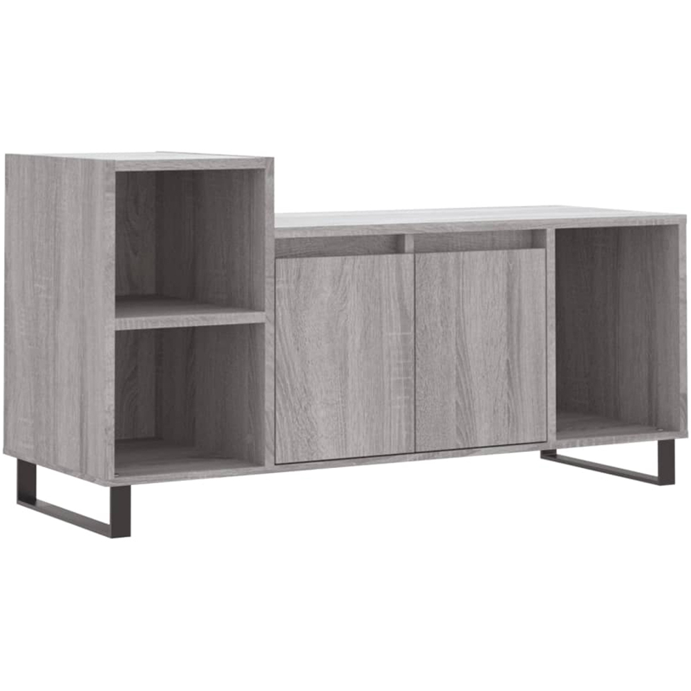 vidaXL 2 Door 3 Shelf Grey Sonoma TV Cabinet Image 2