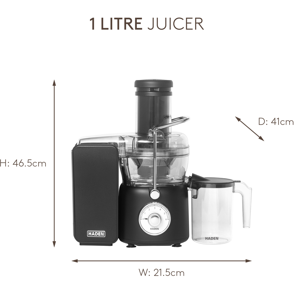 Haden 215352 Black 6 Speed 1L Juicer 800W Image 9
