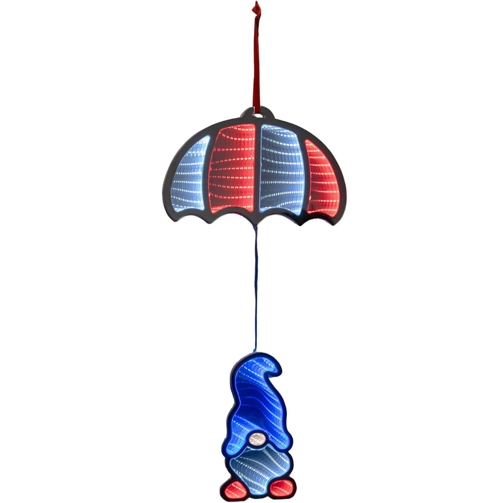 Premier Multicolour LED Light Up Parachuting Christmas Gonk Hanging Infinity Light Decoration 60cm Image 2