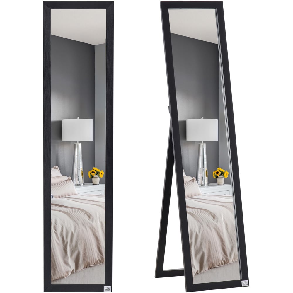 Portland Black Frame Full Length Mirror 37 x 154cm Image 3