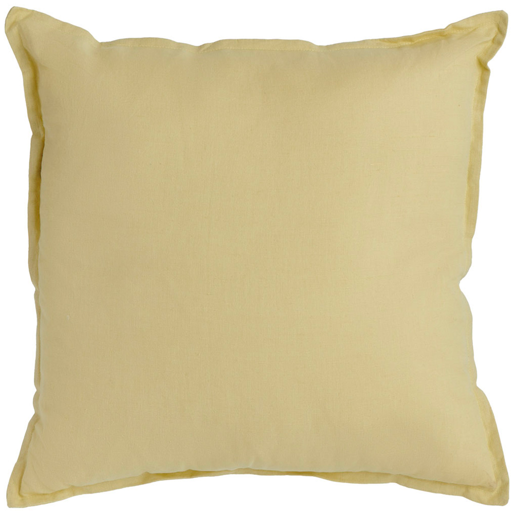 Wilko Yellowwashed Linen Cushion 43 x 43cm Image 1