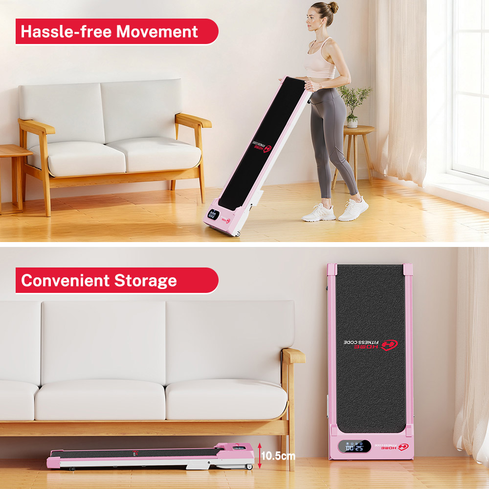 Rattrix Pink Manual Incline Walking Treadmill Image 2