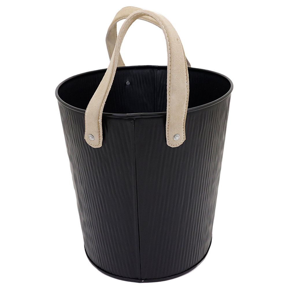 Charles Bentley Spruce Small Leather Handled Wood Bucket Image 3