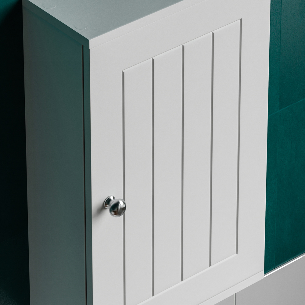 Bath Vida Priano White 1 Door Bathroom Cabinet Image 3