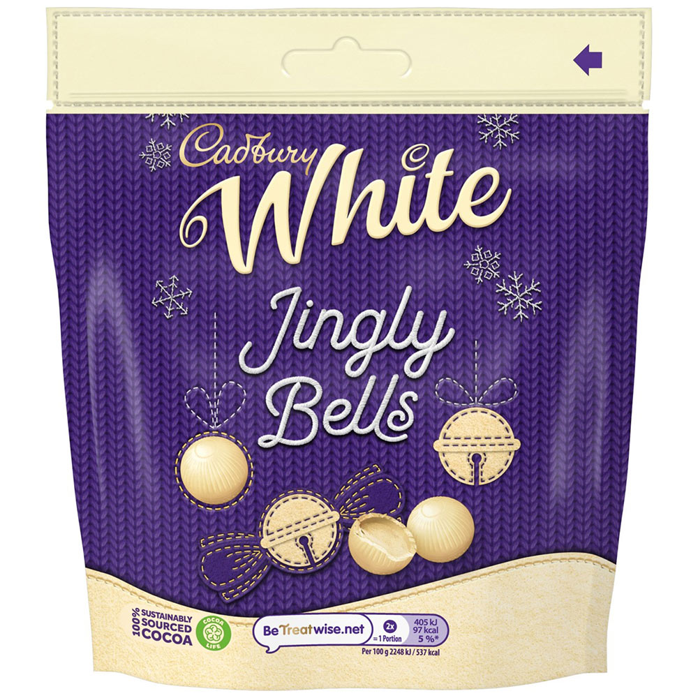 Cadbury White Chocolate Jingly Bells 72g Image 1