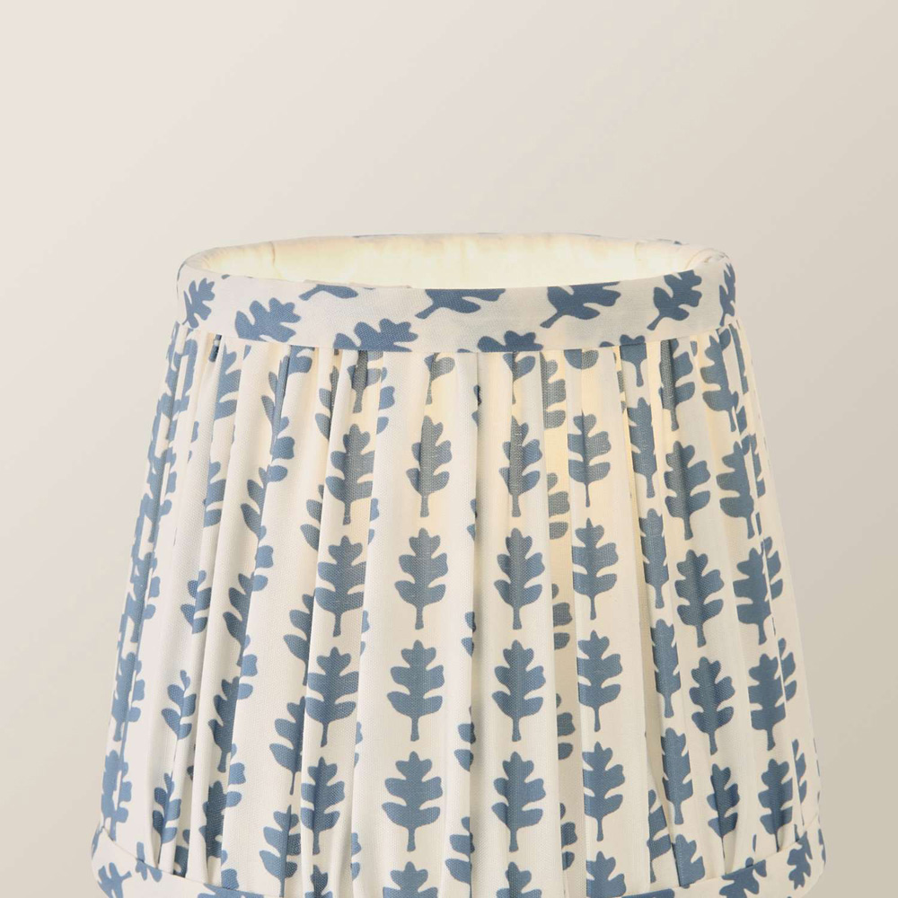 ValueLights Grange Blue Floral Pleated Extra Small Lamp Shade 16cm Image 3
