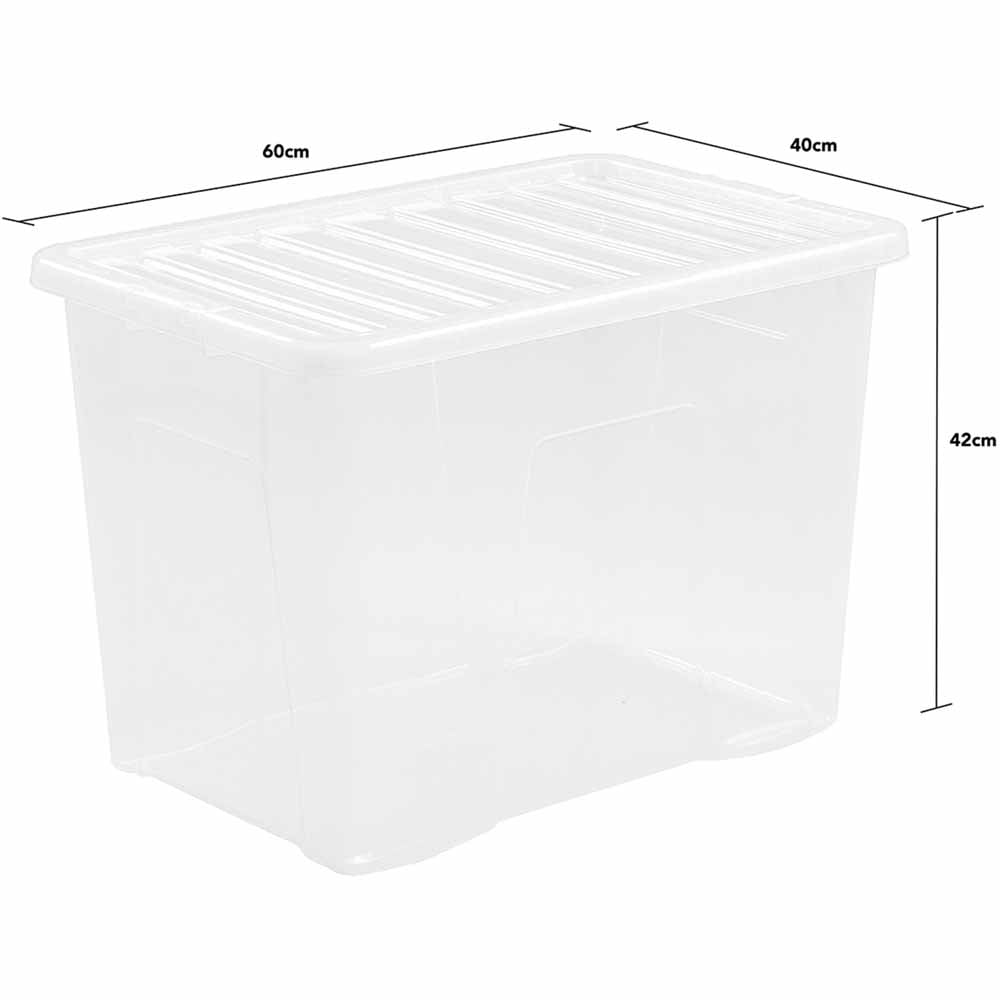 Wham 80L Storage Crystal Box and Lid 4 Pack Image 7