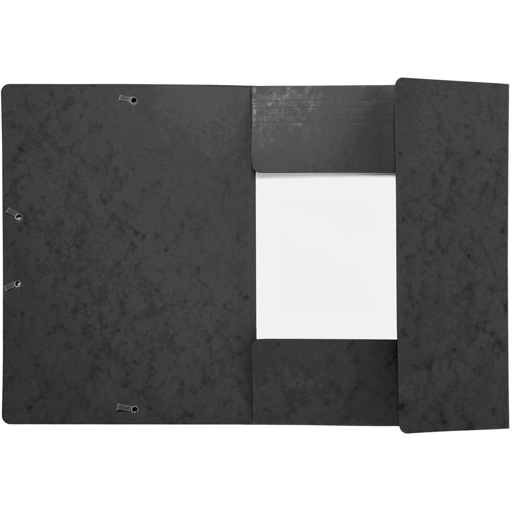 Exacompta A4 Black 3 Flap Elastic Folder 25 Pack Image 2