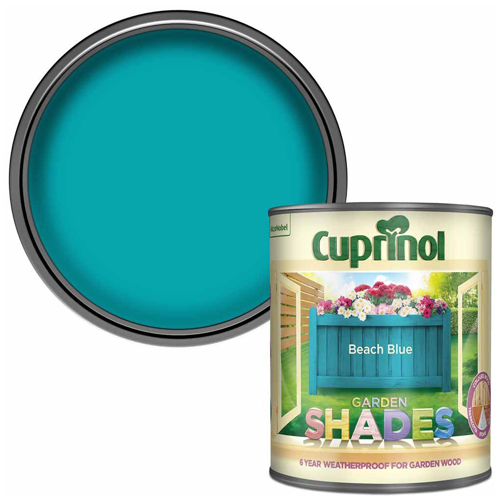 Cuprinol Garden Shades Beach Blue Wood Paint 1L Image 1