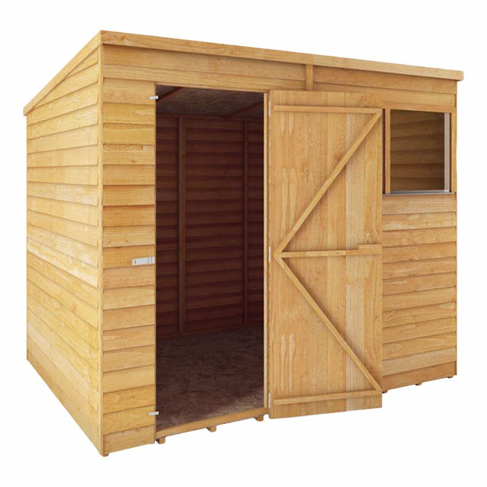 Mercia 8 x 6ft Overlap Pent Shed Image 1