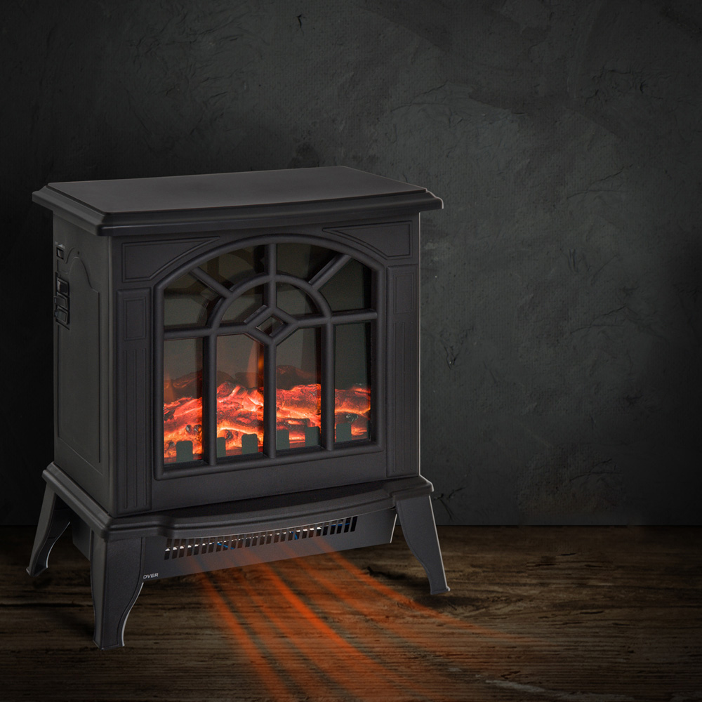 HOMCOM Ava Stove Flame Effect Fireplace Heater Image 3