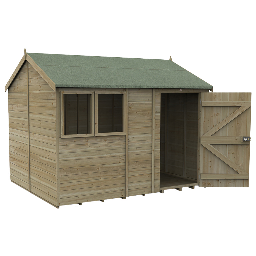Forest Garden Timberdale 10 x 8ft Pressure Treated Reverse Apex Shed Image 3