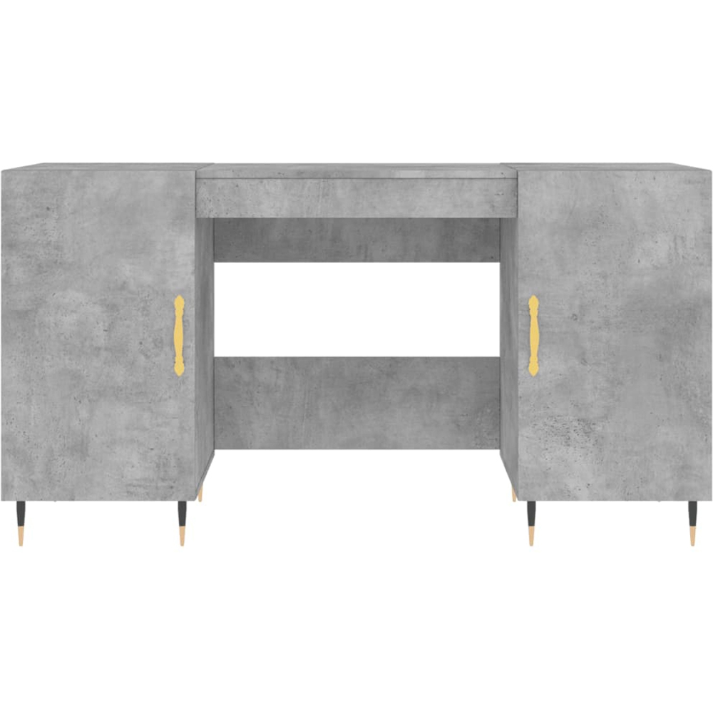 vidaXL 2 Door Computer Desk Concrete Grey Image 6