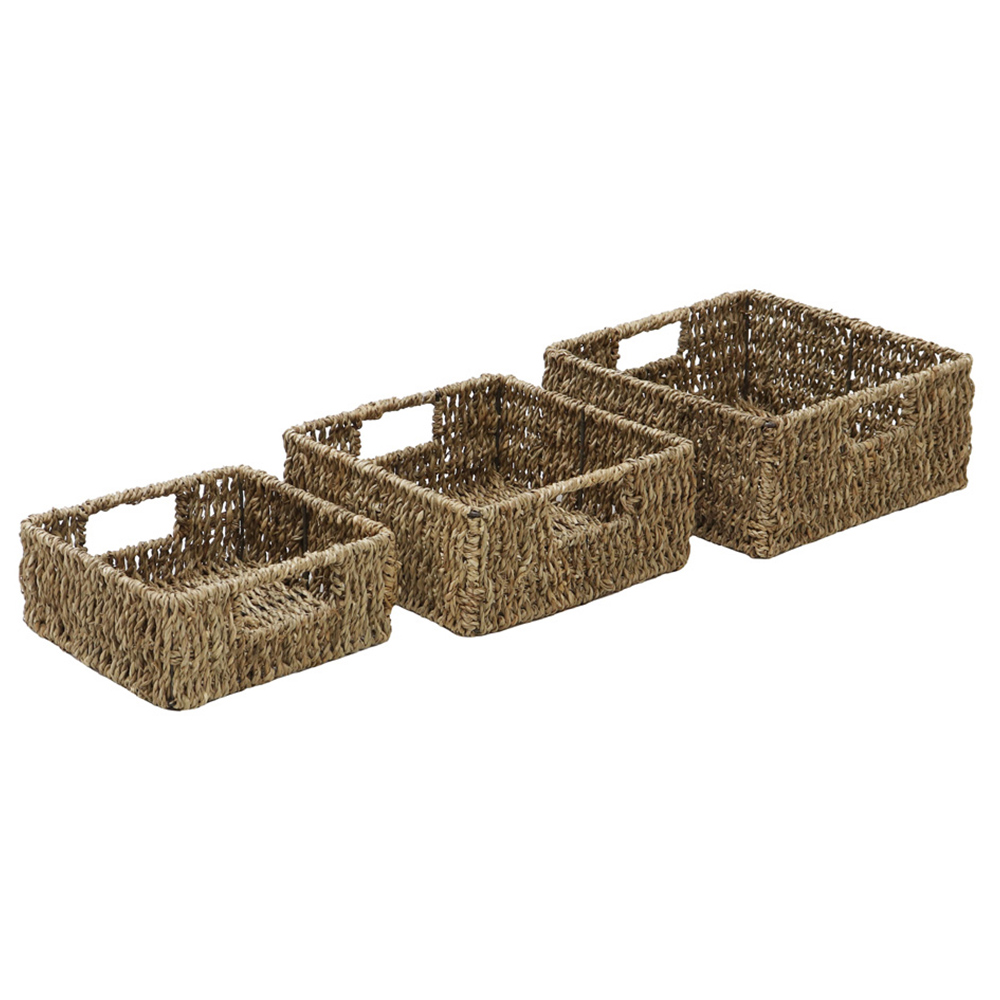 JVL Seagrass Storage Baskets 3 Pack Image 3