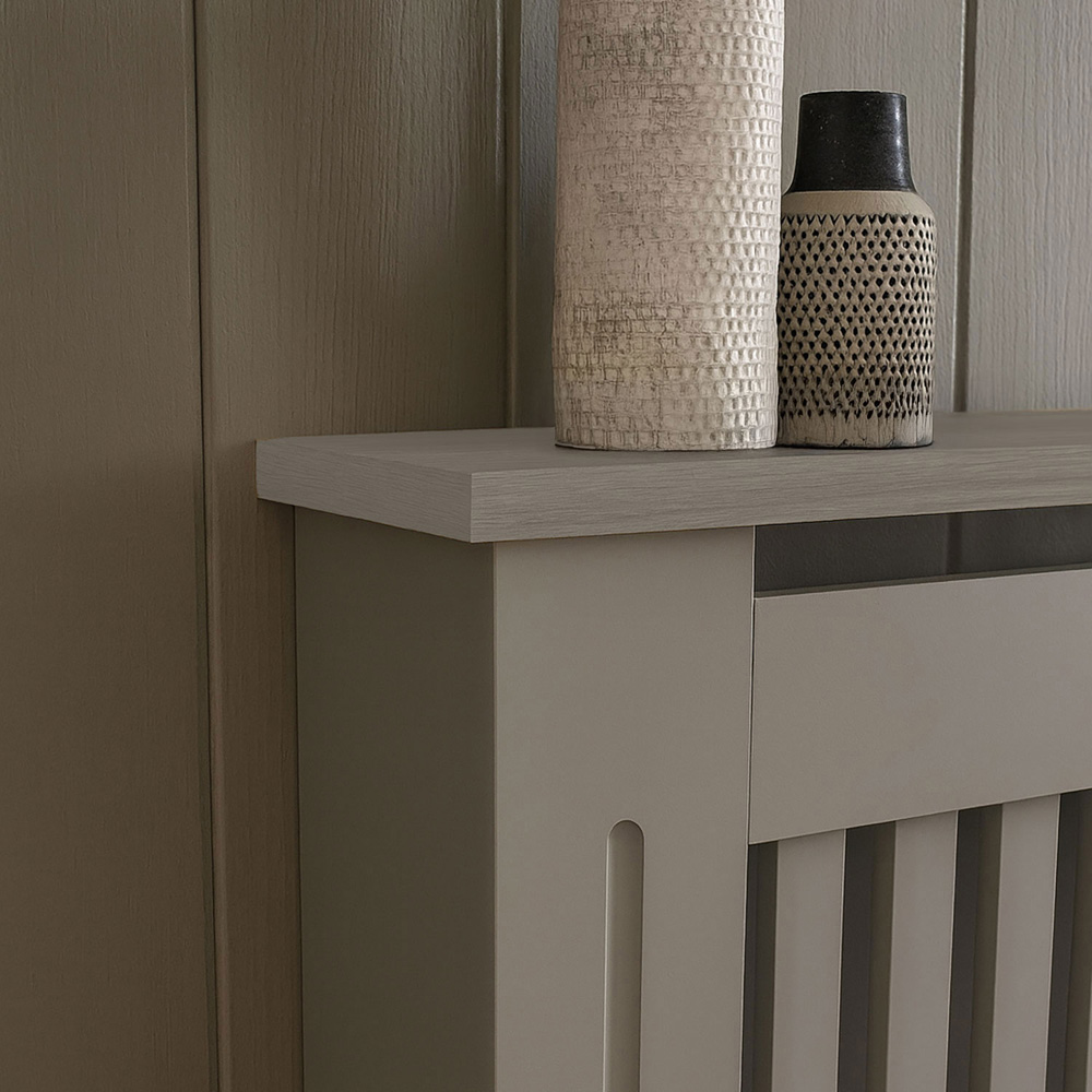 Neo Grey Decorative Wooden Radiator Cover Medium Image 3
