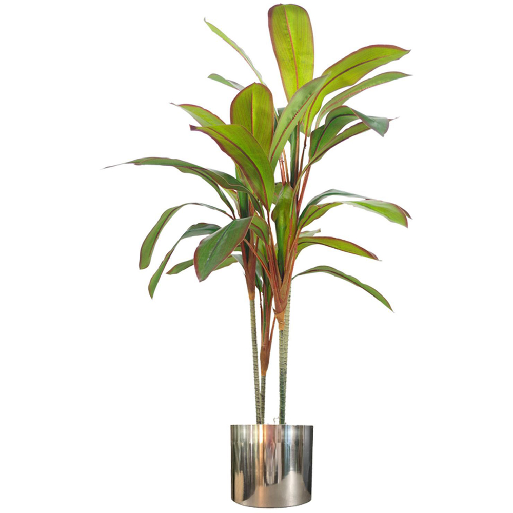 Leaf Polished Silver Metal Planter 20 x 18cm Image 7