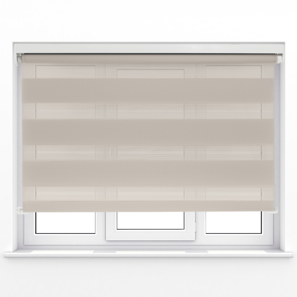 Caecus Day Night Long Drop Roller Blind Taupe W170 x Drop 210cm Image 1