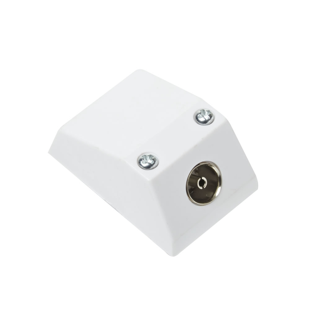 TV FM Aerial Coax Coaxial Socket Single Surface Mount Single Coaxial Outlet