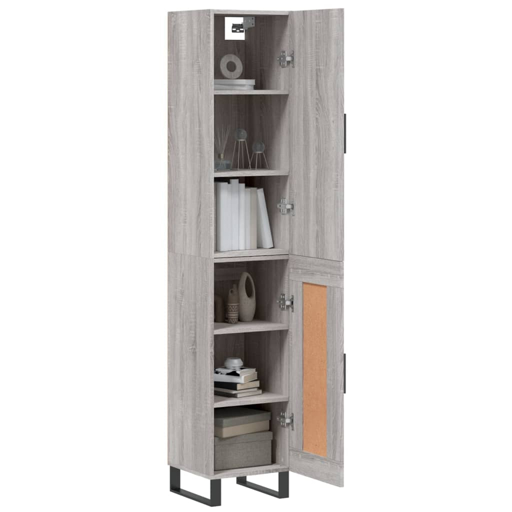 vidaXL 2 Door Grey Sonoma Highboard Image 3