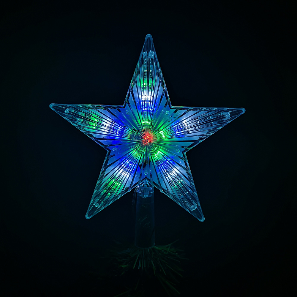 Samuel Alexander Multicolour LED Star Christmas Tree Topper Image 6