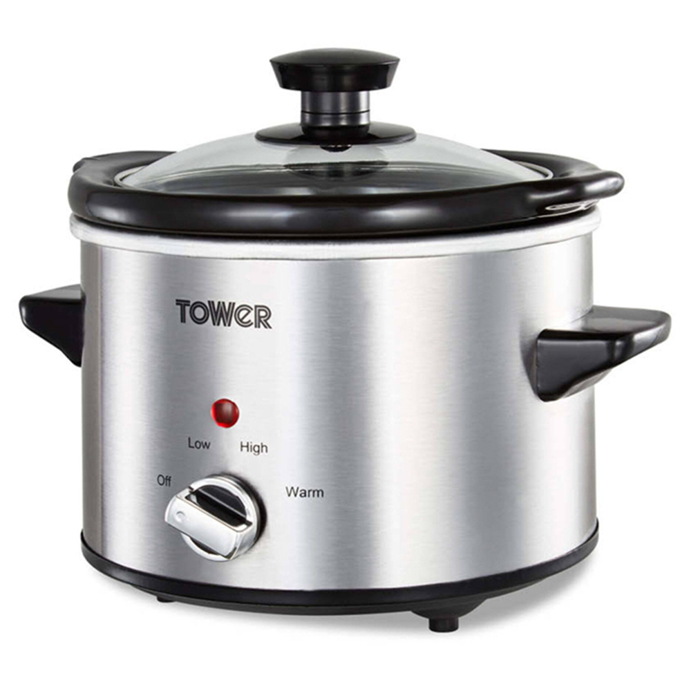 Tower T16020 Infinity 1.5L Silver Stainless Steel Slow Cooker Image 3