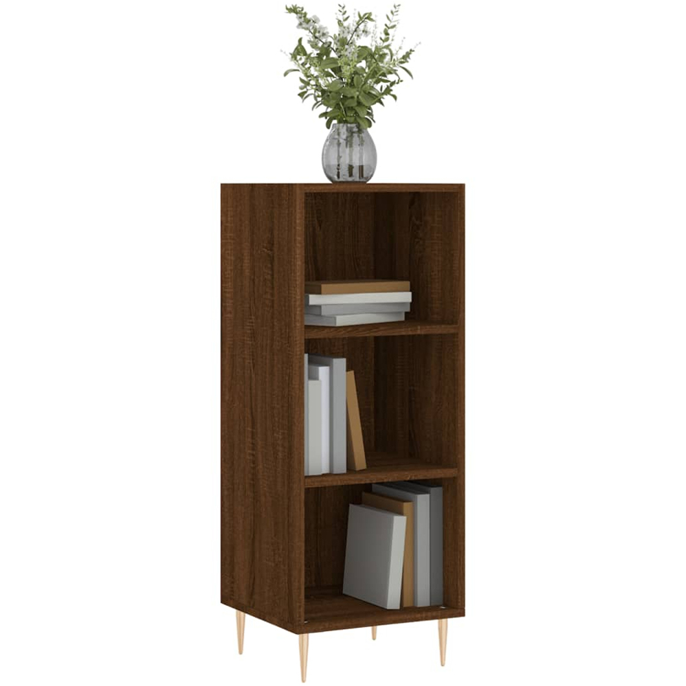 vidaXL 3 Shelf Brown Oak Sideboard Image 3