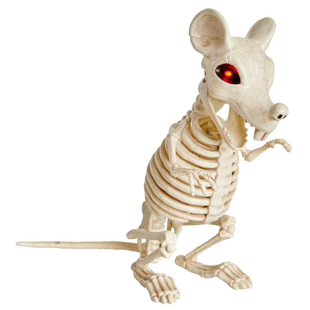 Wilko Animated Sitting Rat Skeleton Decoration Image 2