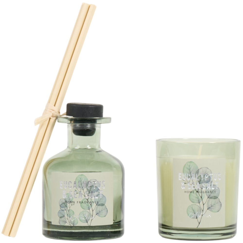 Diffuser and Candle Gift Set - Eucalyptus and Sea Salt Image 2