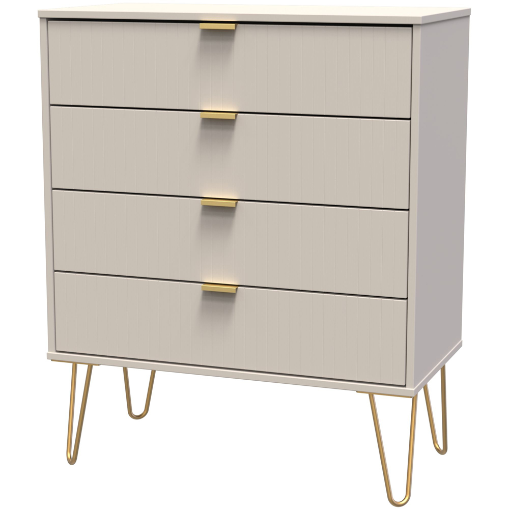 Crowndale Linear 4 Drawer Kashmir Matt Wide Chest of Drawers Ready Assembled Image 2