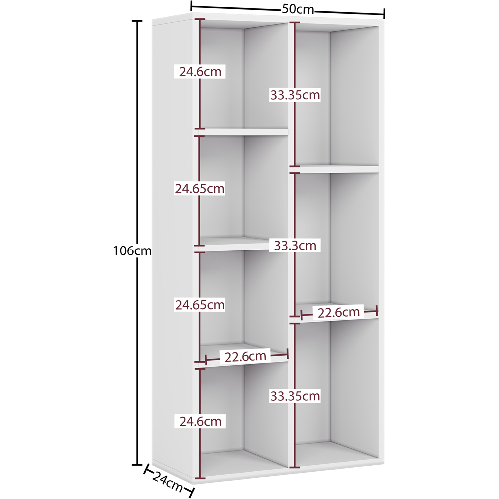 VIDA DESIGNS 7 Shelf White Cube Storage Unit Image 9