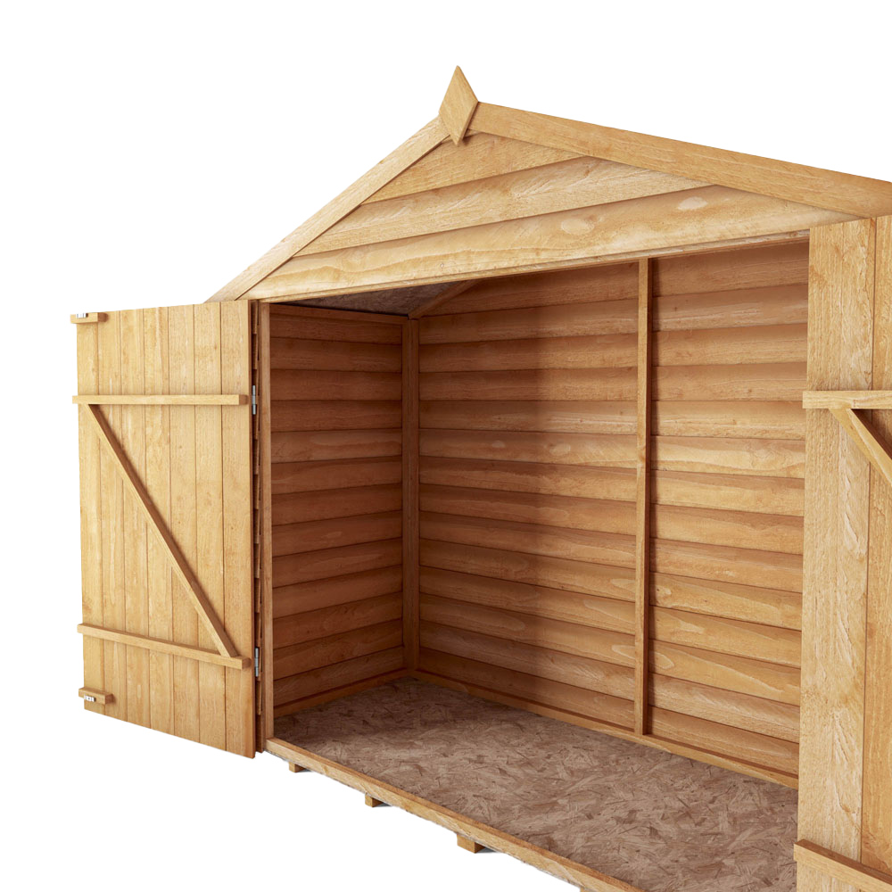 Mercia 3 x 7ft Double Door Overlap Apex Wooden Bike Storage Shed Image 5