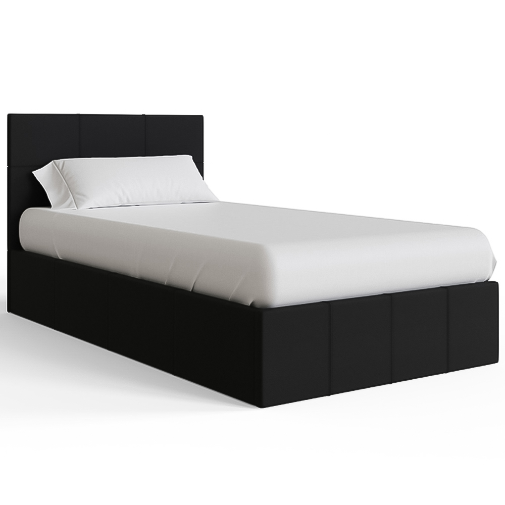 GFW Single Black Side Lift Ottoman Bed Image 2