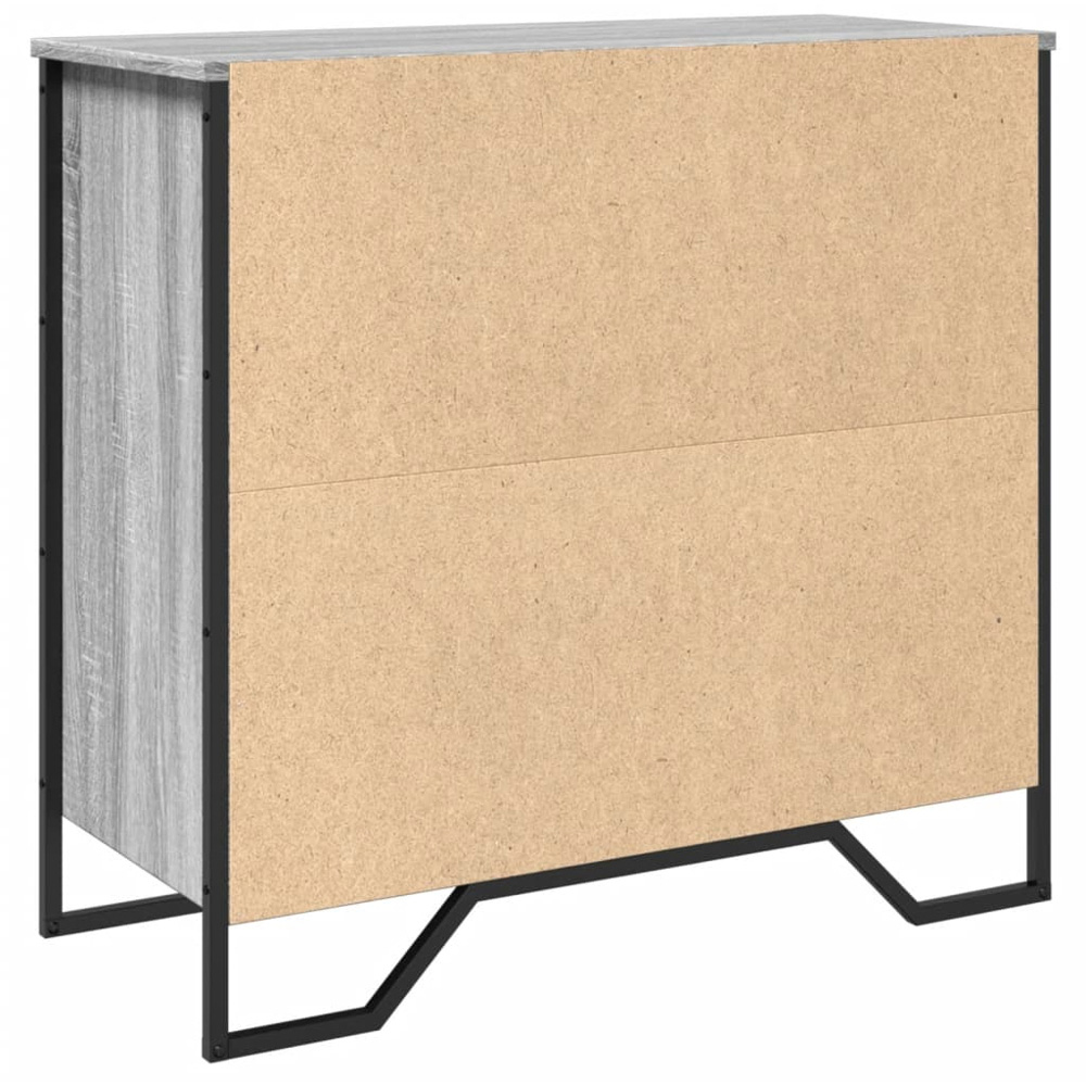 vidaXL 2 Door 2 Drawer Grey Sonoma Wooden Sideboard Image 5