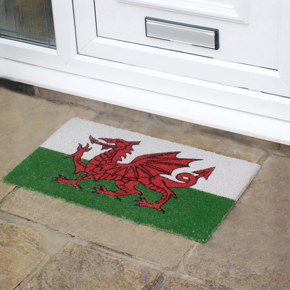 JVL Latex Coir Welsh Dragon Doormat 40 x 70cm Image 2