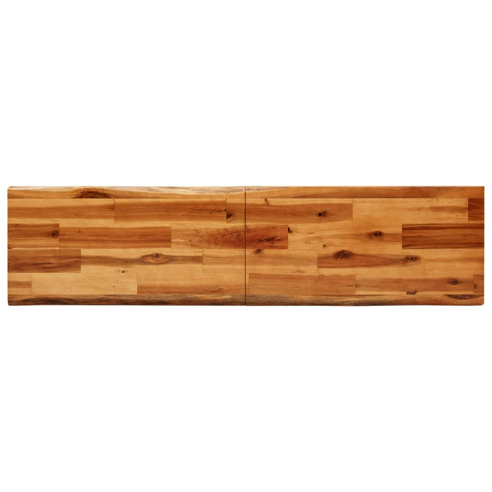 vidaXL 2 Seater Solid Acacia Wood Bench with Live Edge Image 6