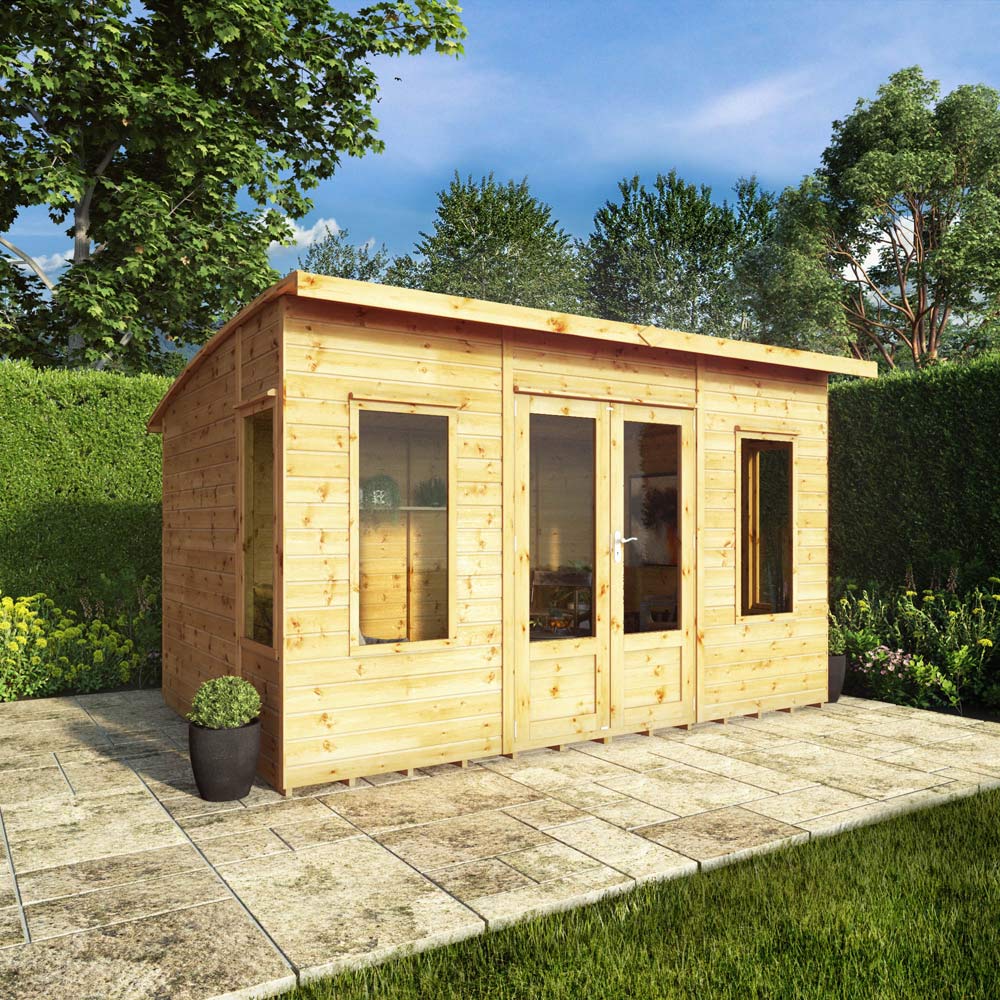 Mercia Helios 12 x 8ft Double Door Premium Shiplap Traditional Summerhouse Image 2