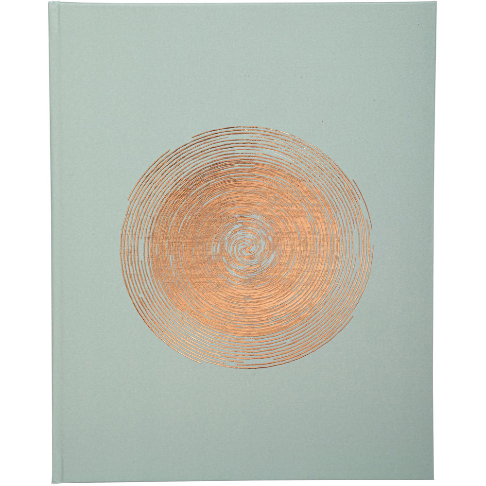 Exacompta Ellipse Green Rose Gold Embossed Guest Book with Gold Edges 100 Pages Image 3